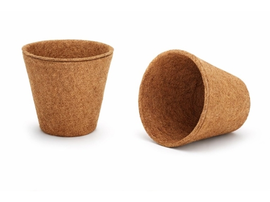 Biologisch abbaubarer Kokos-Blumentopf, Durchmesser 11 cm, 1 l, zum Aussäen, 10 Stück