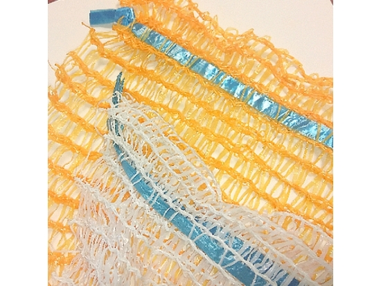 Raschelbeutel mit Zugband, 30 x 50 cm, weiß oder gelb, Packung mit 2000 Stück