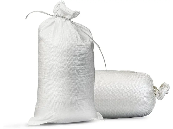 Weiße PP-Säcke, 60 x 100 cm, für Sand, Bauschutt und Getreide, Set mit 100 Stück