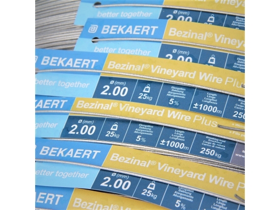 Bezinal Vineyard Wire Plus, für Himbeeren und Weinreben – Rolle à 25 kg