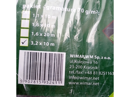 Schwarzes Mulchvlies, Packung 3,2 m x 10 m