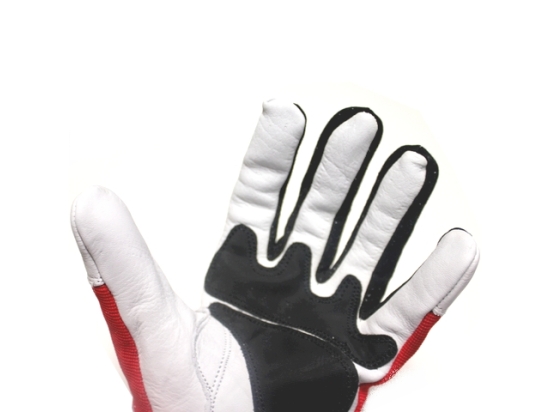Felco 702 Schutzhandschuhe aus Leder/Spandex, weiß-rot