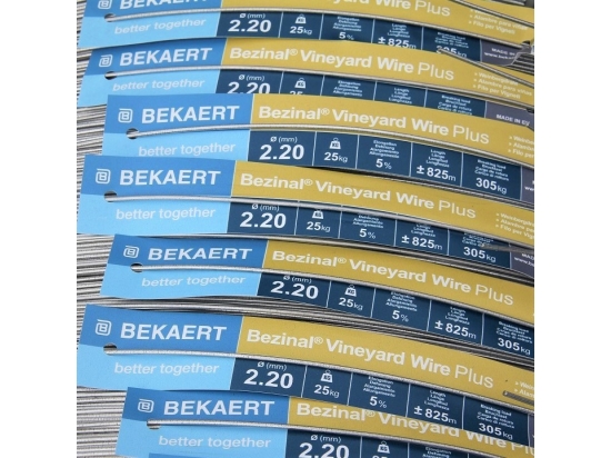 Bezinal Vineyard Wire Plus, für Himbeeren und Weinreben – Rolle à 25 kg