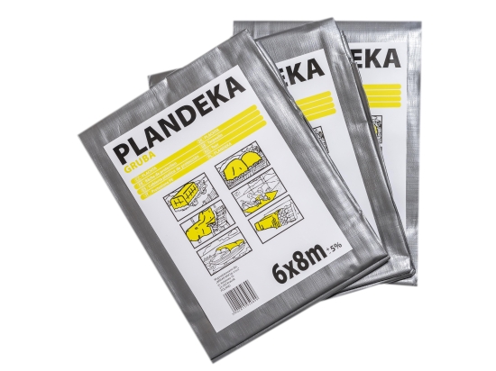 DICKE PE-PLANE,  210 g/m²,  silber-braun, Schutzplane