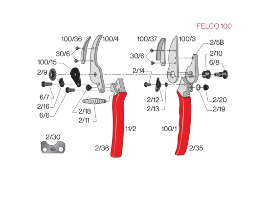 Felco 100 – Blumenschere mit Halterung