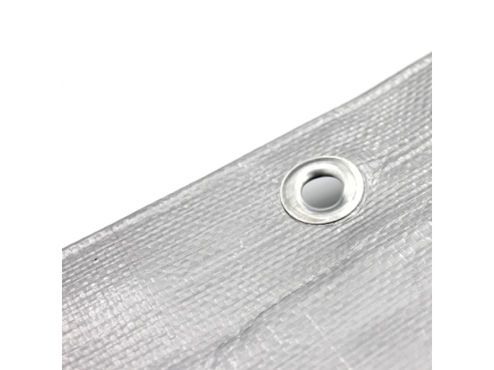 DICKE PE-PLANE,  210 g/m²,  silber-braun, Schutzplane