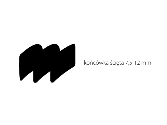 Permanenter Kunstmarker, schwarz, dick, 7,5–12 mm