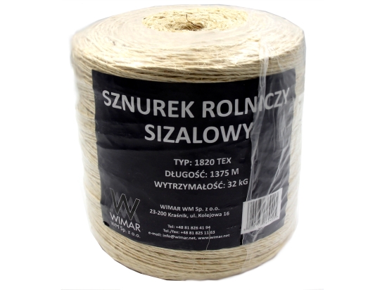 Sisal-Schnur WIMAR 1820-TEX, 1375 m, 6er-Pack