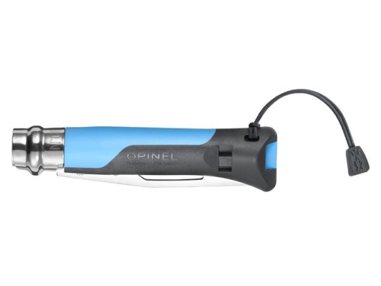 Opinel Outdoor-Messer Blue 08 mit Pfeife und Säge