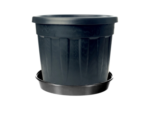 Set mit 5 x 4,5-Liter-Pflanztöpfen für den Anbau + Untersetzer (18 cm)
