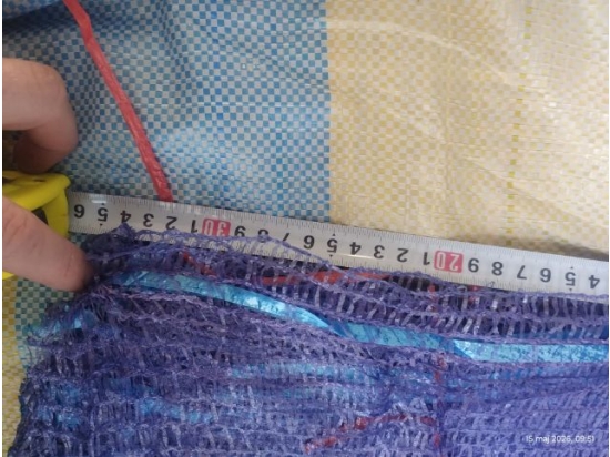 Raschelsack für Kartoffeln 10 kg Violett 38x60 verengt, reduziert, 3000 Stück