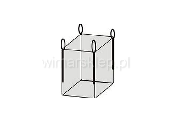 Bigbag 90 x 90 x 120 cm, geschlossener Boden, offene Oberseite, 1000 kg