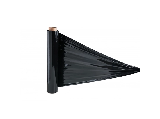 Dehnbare Stretchfolie, 23 µm, 2,0 kg netto, schwarze Stretchfolie