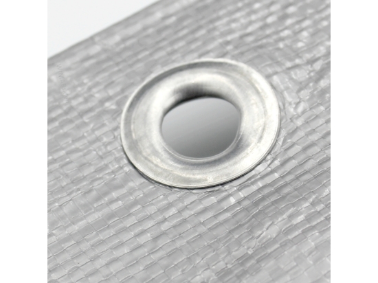 DICKE PE-PLANE,  210 g/m²,  silber-braun, Schutzplane