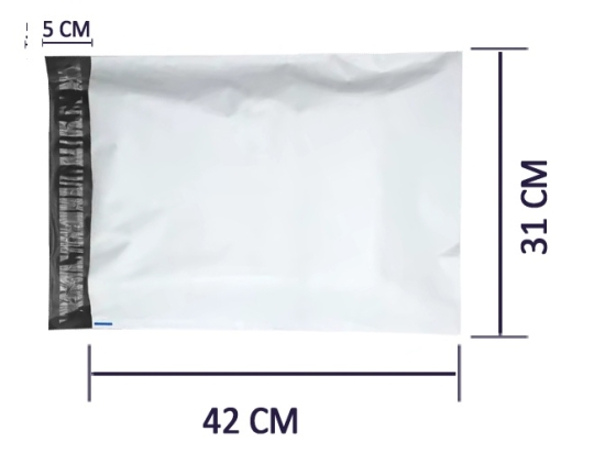 A3-Versandtaschen 31 x 42 cm, LDPE 55 Mikrometer, Karton mit 1000 Stück
