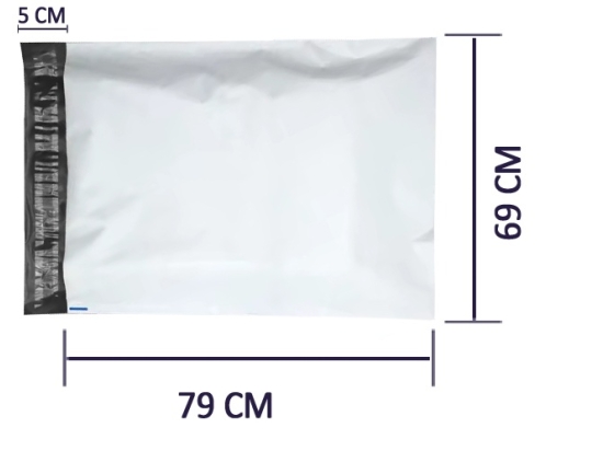 Kurier-Versandtaschen 8XL 69 x 79 cm, LDPE 55 Mikrometer, Karton mit 500 Stück