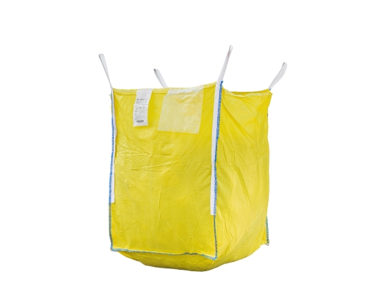 Großer Big Bag – offen, für Abfall und Bauschutt, 90 x 90 x 120 cm, gelb