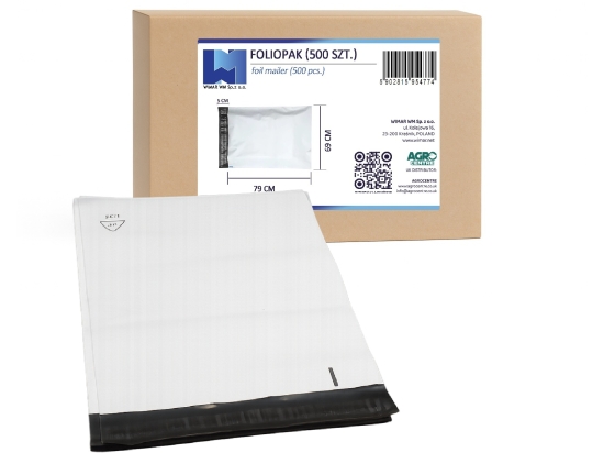 Kurier-Versandtaschen 8XL 69 x 79 cm, LDPE 55 Mikrometer, Karton mit 500 Stück