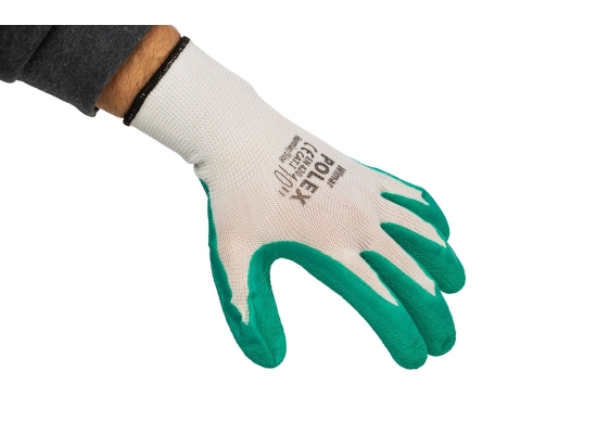 Polex-Schutzhandschuhe für Bau und Landwirtschaft – 12 Paar, grün, Größe auswählen
