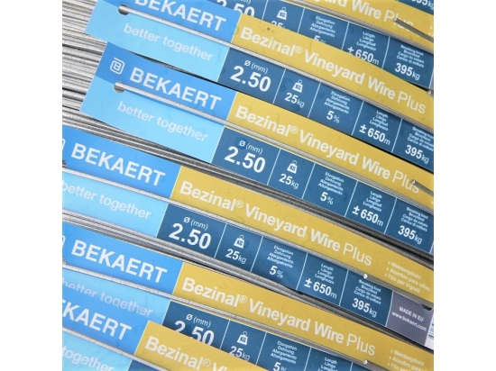 Bezinal Vineyard Wire Plus, für Himbeeren und Weinreben – Rolle à 25 kg
