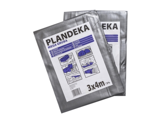 PE-PLANE, extra dick, 260 g/m², silber-schwarz,