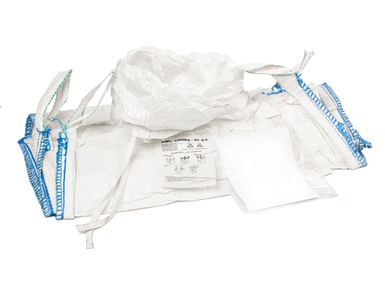Big-Bag-Sack mit Einfülltrichter oben/unten, Dokumententasche, 1000 kg