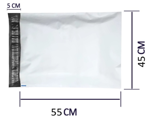Kurier-Versandtaschen 4XL 45 x 55 cm, LDPE 55 Mikrometer, Karton, 500 Stück