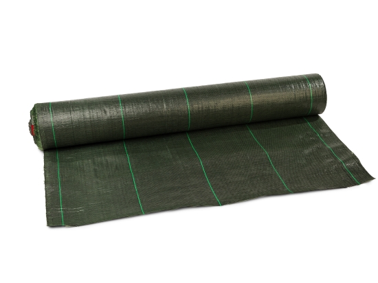 Agrargewebe 0,6 x 100 m, schwarz, grüne Streifen, 99 g