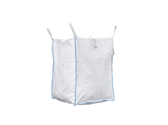Big-Bag-Sack für Abfall und Bauschutt, 90 x 90 x 120 cm, WEISS, 4 Hebeschlaufen, Tasche, Containersack