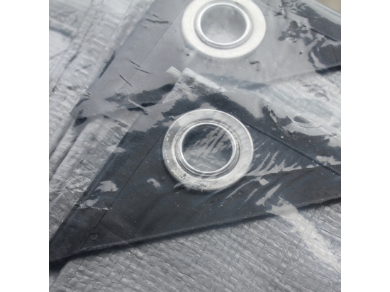 DICKE PE-PLANE,  210 g/m²,  silber-braun, Schutzplane