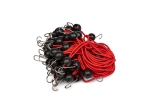 Befestigungsgummibänder für Planen mit Kugel und Haken, rot, 30 cm