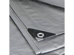 PE-PLANE, extra dick, 260 g/m², silber-schwarz,