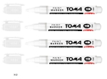 Unauswaschbare Öl-Gartenmarker, 1,5 mm, WEISS, Packung mit 12 Stück