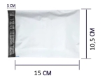 A6-Versandtaschen 10,5 × 15,0 cm, LDPE 55 Mikrometer, Karton mit 1000 Stück