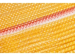 Raschel-Säcke, 15 kg, 42 x 60 cm, mit PL-Flagge, orange, 100 Stück, für Kartoffeln