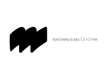 Permanenter Kunstmarker, schwarz, dick, 7,5–12 mm