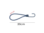 Elastisches Gummiband mit Metallhaken, 0,6 x 20 cm, 10 Stück, für Krokodilklemmen und Ösen