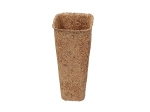 Quadratischer, hoher Bio-Blumentopf aus Kokosfaser, HS 5 x 5 x 8 cm, 0,2 l  WIMAR
