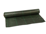 Agrargewebe 1,6 x 100 m, schwarz, grüne Streifen, 70 g