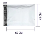A2-Versandtaschen 43 x 60 cm, LDPE 55 Mikrometer, Karton mit 500 Stück
