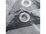 DICKE PE-PLANE,  210 g/m²,  silber-braun, Schutzplane