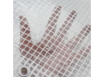 Verstärkte PE-Plane, 100 g/m², transparent, Leno-Gewebe