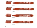 Unabwaschbare Öl-Gartenmarker, 1,5 mm, braun, Packung mit 12 Stück