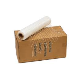 Flexibles Netz für die manuelle Palettierung (40 % Dehnbarkeit), farblos, Packung mit 9 Stück