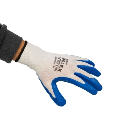 Polex-Schutzhandschuhe für Bau und Landwirtschaft – 12 Paar, blau, Größe auswählen